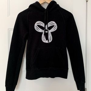 BLACK - TNA hoodie with the white TNA logo - XXS